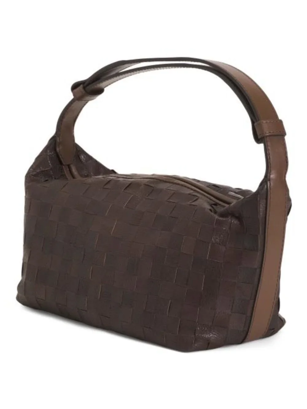 FALOR Made In Italy Leather Woven Mini Hobo